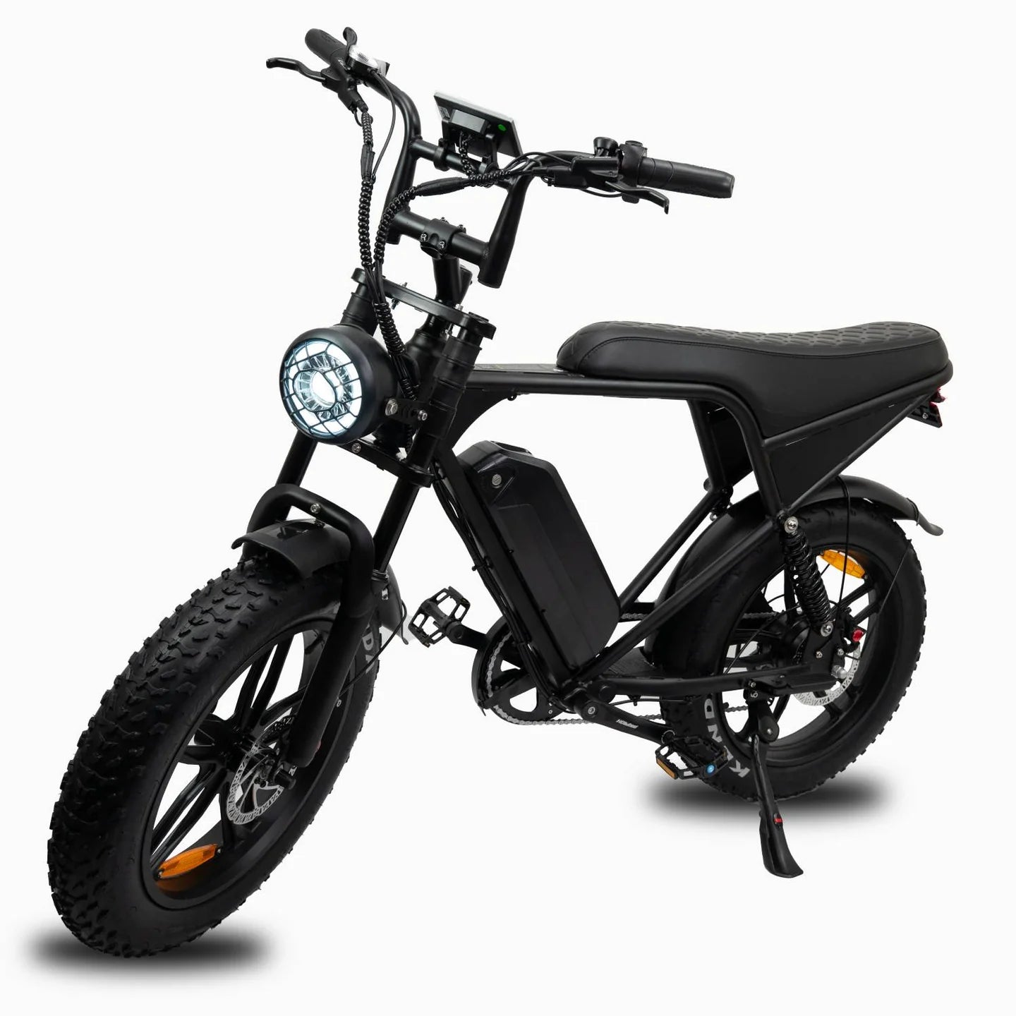 E-Fatbike V6 Frontansicht mit Scheinwerfer in LED