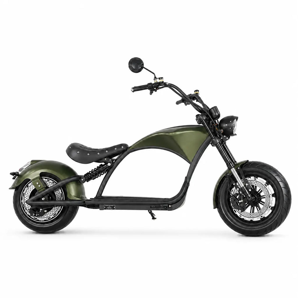 E-Chopper 45 km/h Aero Pro mit Straßenzulassung in militärgruen