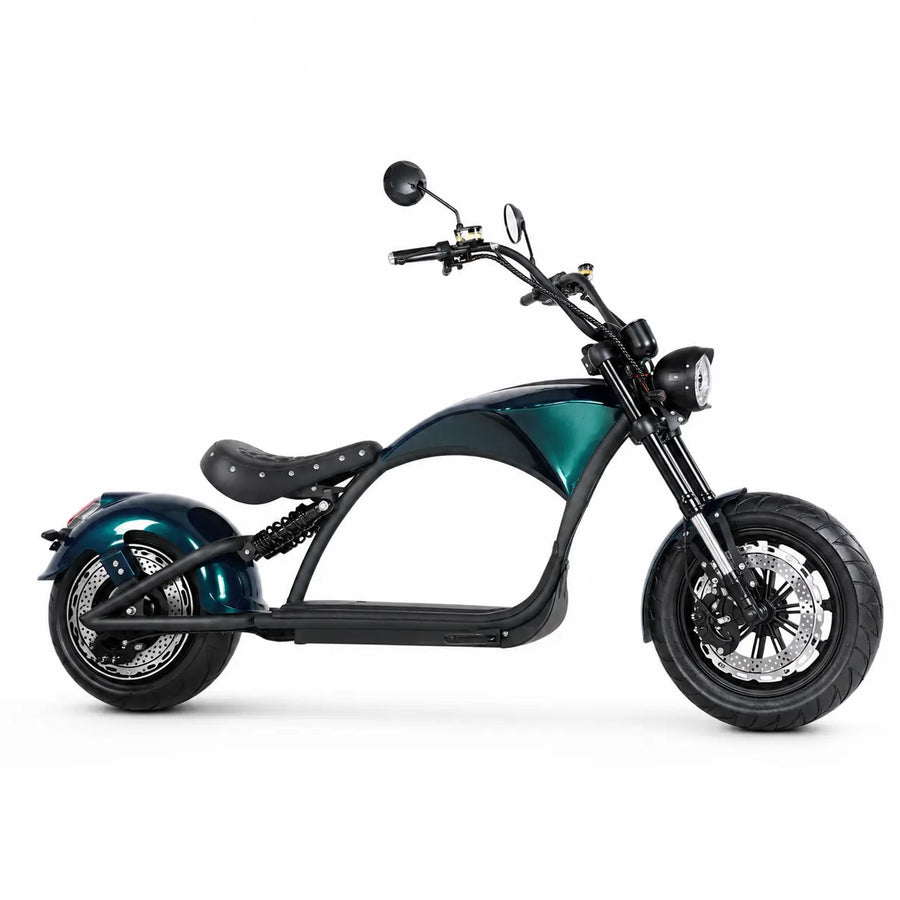 E-Chopper 45 km/h Aero Pro mit Straßenzulassung in ozeanblau