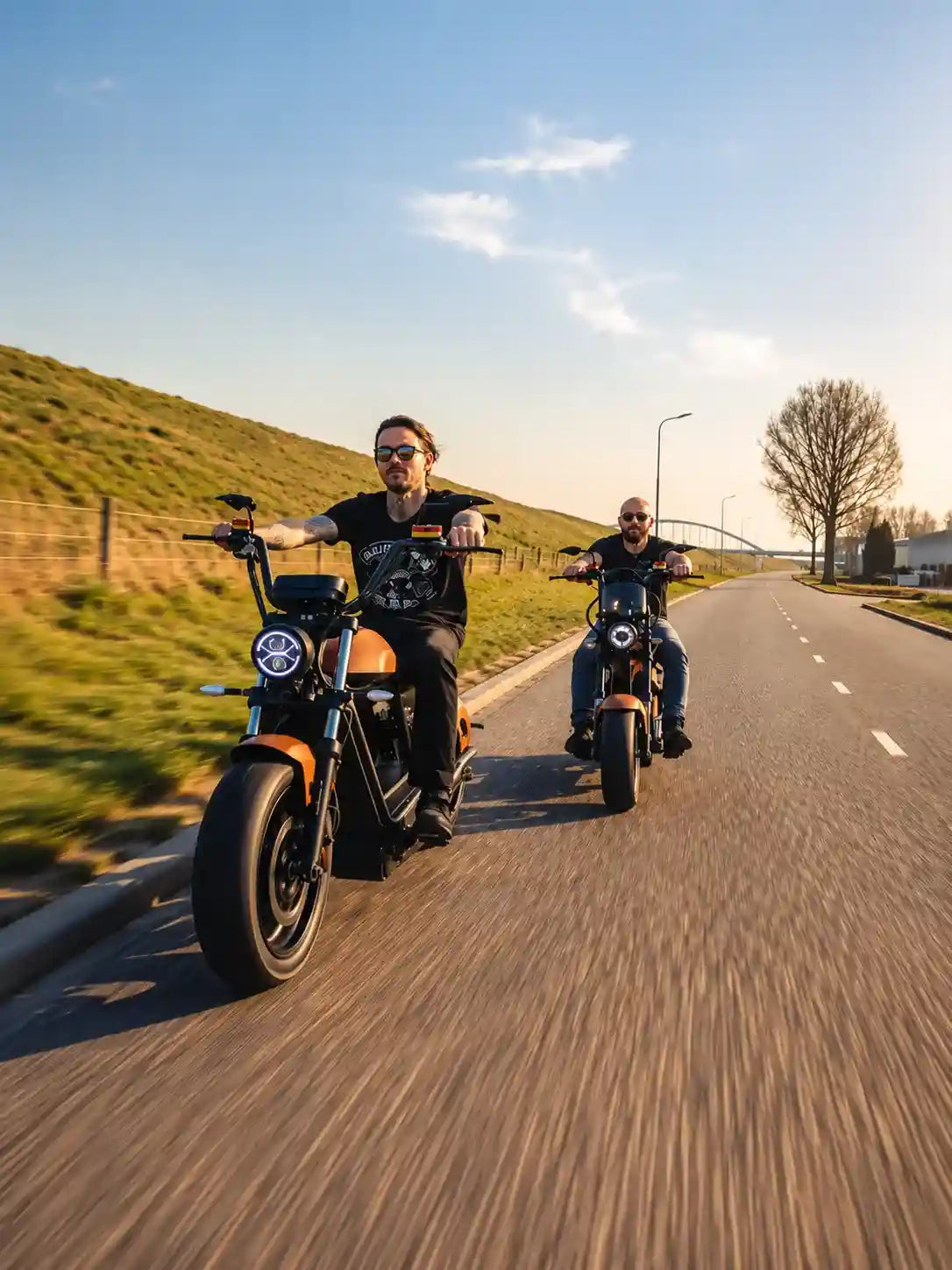 E-Chopper 6.0 und Aero Pro mit Straßenzulassung auf der Landstraße