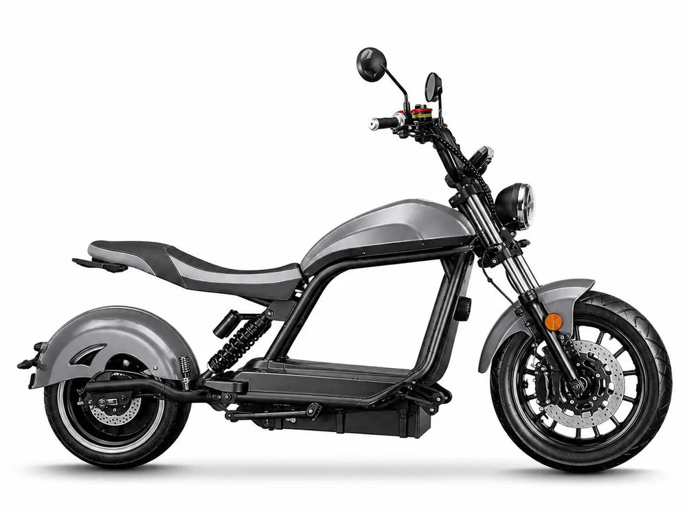 E-Chopper 6.0 Duo 45 km/h mit Straßenzulassung in grau