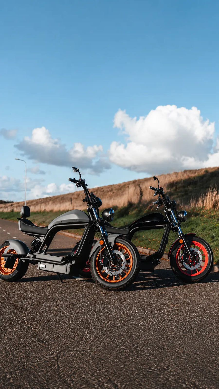 E-Chopper-Fahrer bei einem Treffen der E-Streetbikes Community