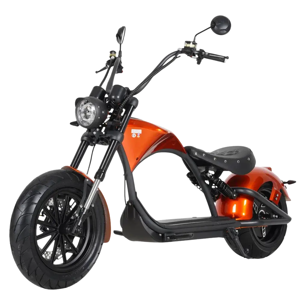E-Chopper 45 km/h Aero Pro in blitzorange straßenzulassung 