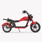 E-Chopper 2 Sitzer 45 km/h City in rot Elektro Chopper mit Straßenzulassung