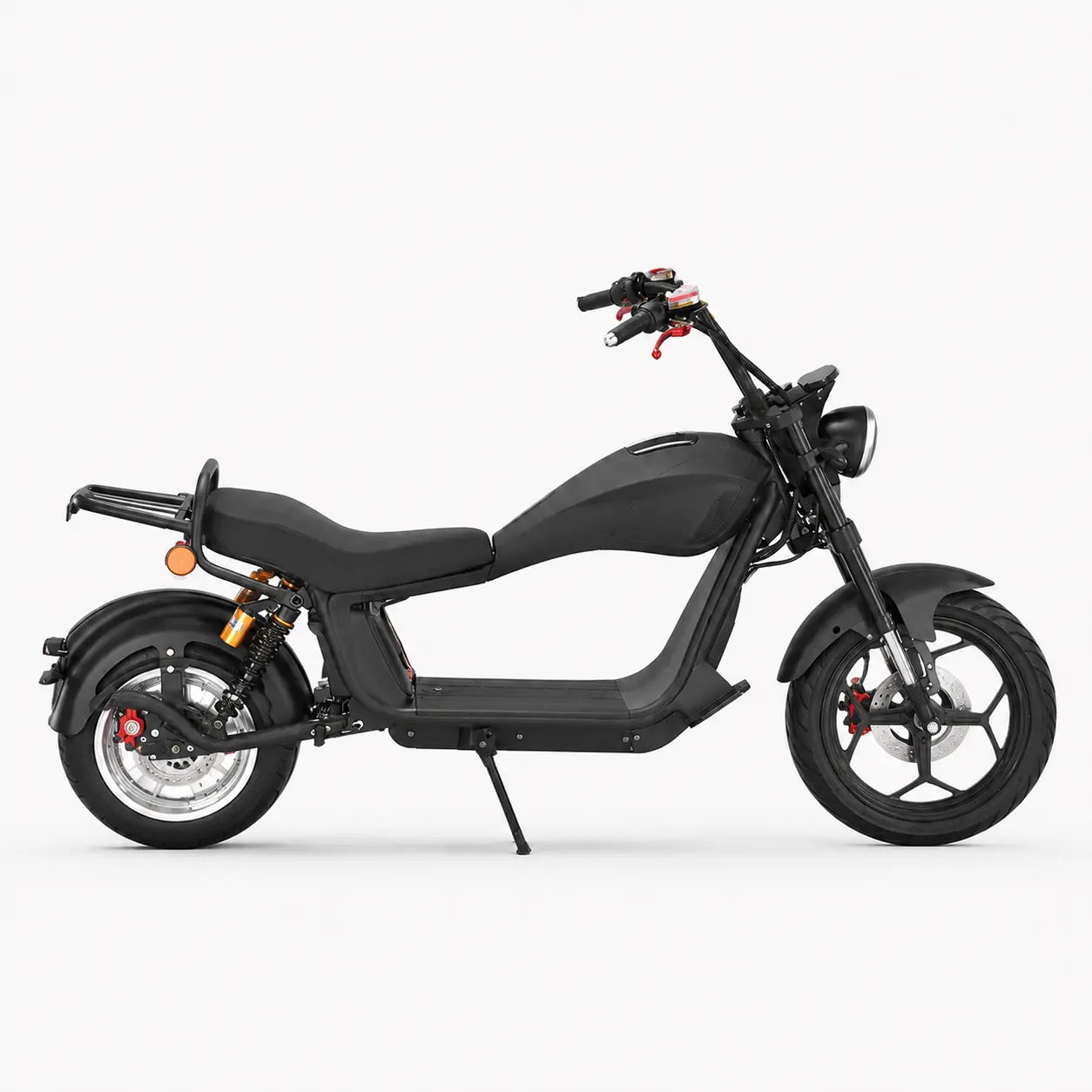 E-Chopper 2 Sitzer 45 km/h City in schwarz Elektro Chopper mit Straßenzulassung