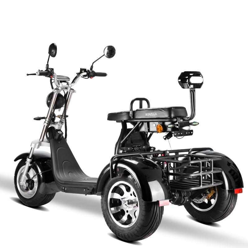 E-Trike 45 km/h 2000W schwarz - E-Streetbikes