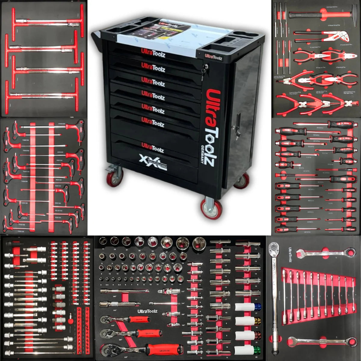 UltraToolz 7/7 tool trolley equipped workshop trolley