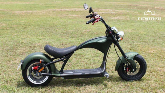 e-Chopper matt grün 45km/h - E-Streetbikes